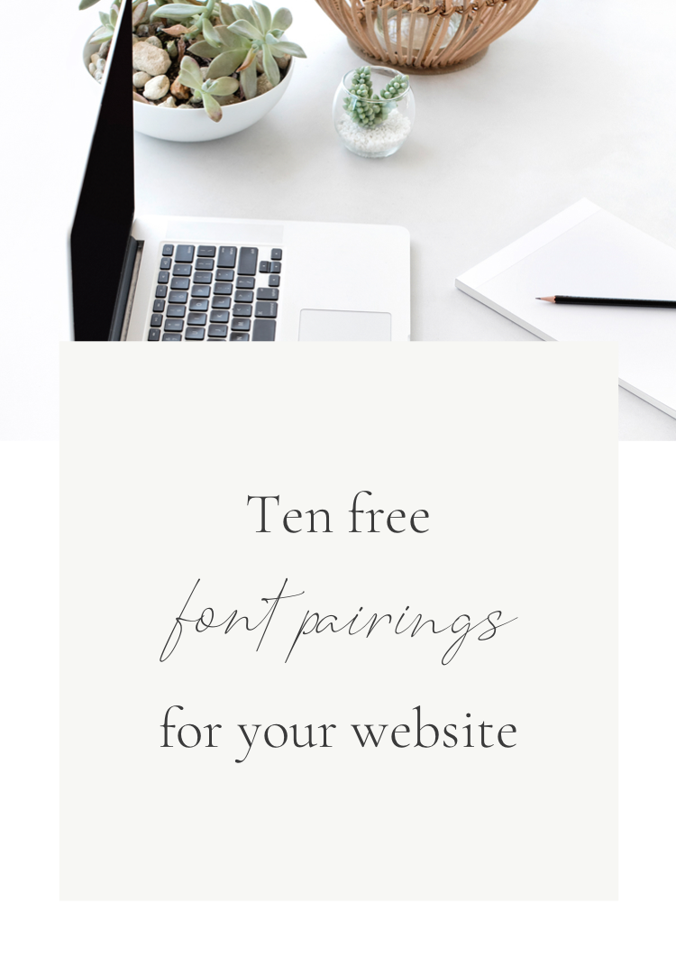 ten free font pairings for your website