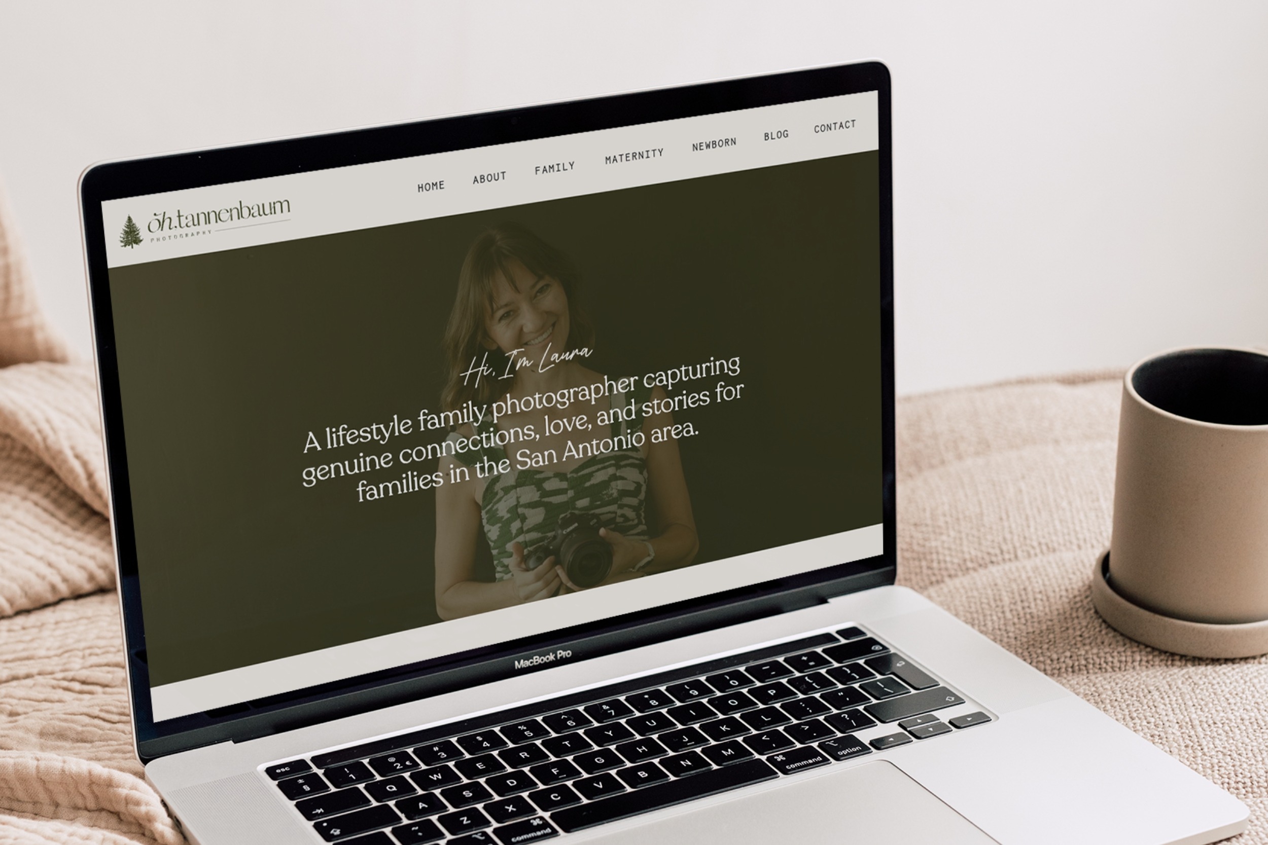 Custom website design for San Antonio photographer