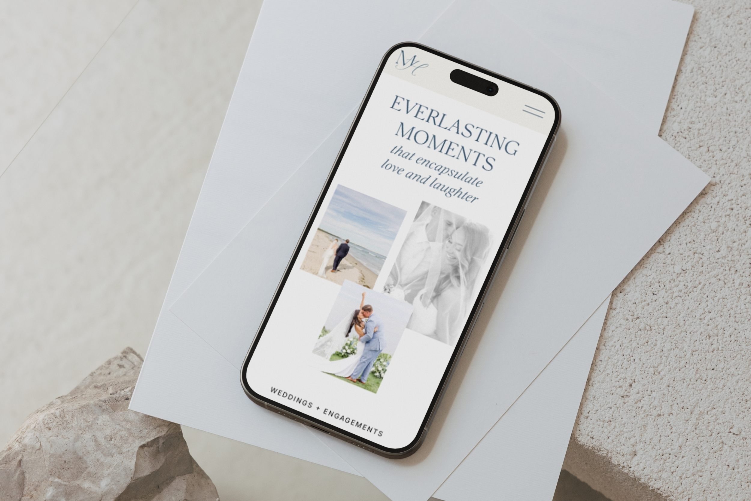 Custom Showit website design for New England photographer