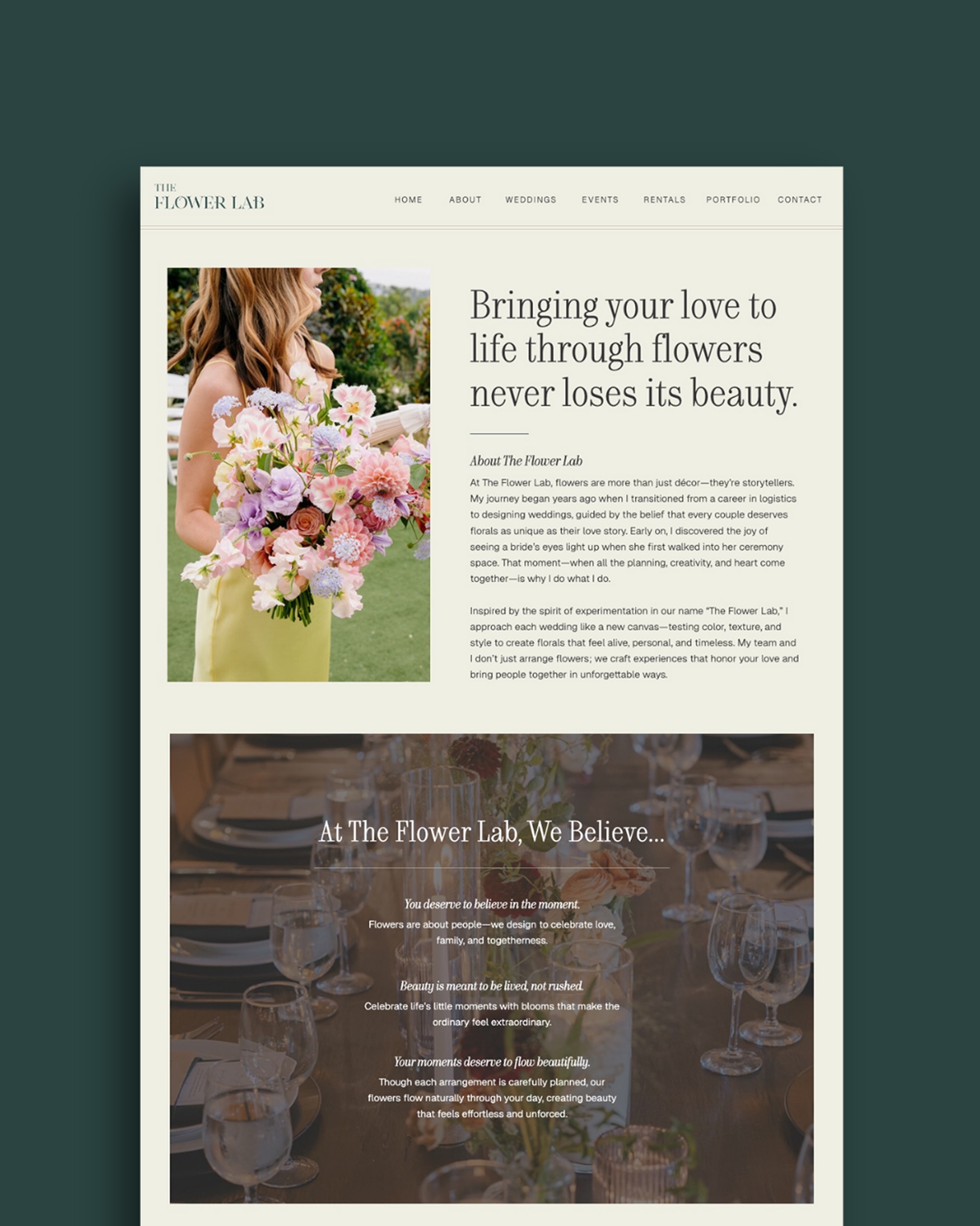 The Flower Lab website