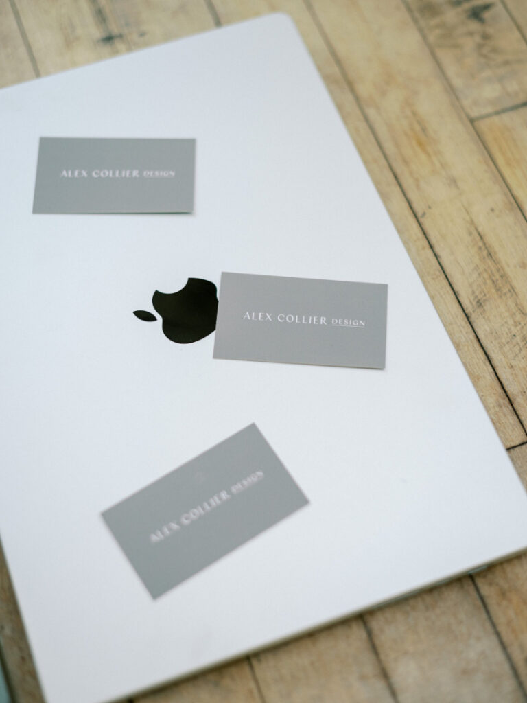 Alex Collier Design branding materials reflecting clarity seen in best wedding photographer websites.